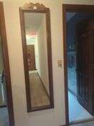 Framed Wall Mirror with Decorative Top