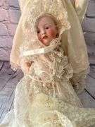 Porcelain China Head Doll with Baby Doll
