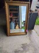 Ornate Gold Tone Framed Wall Mirror