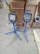 Lot of Two Halogen Work Lights with Stands