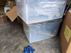 Boxes of Assorted Clothing, Shoes, Accessories, and Household Items