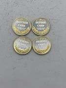 Silver Coins - Father, Mother, Friend and Assorted Foreign Coins