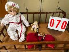 Doll, changing table and Highchair with Clothing