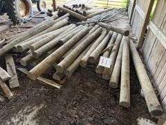 Approx 106 Wooden Fence Posts 8 inch x 8 FT