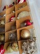 Two Totes of FANCY Christmas Ornaments - Assorted Styles