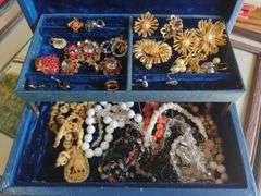 Costume Jewelry Collection in Decorative Box