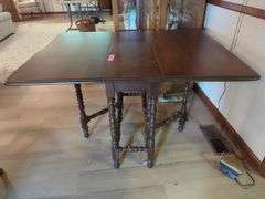 Drop Leaf Dining Table with Barley Twist Legs