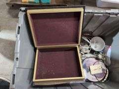Mixed Collection: Brass Fireplace Cover, Books, and Decorative Items