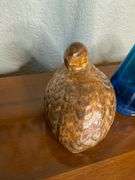 Decorative Wall Art, Blue Glass Vase, and Ceramic Bird Figurines - Set of 4