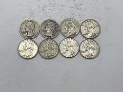 Silver Washington Quarters (1934-1964) - Lot of 8