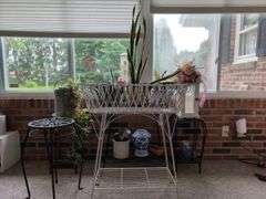 Assorted Plant Stands and Home Decor