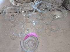 Collection of Glassware - Bowls, Cups, and Pitcher