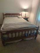 Full Size Spindle Bed with Mattress