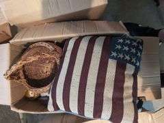 Mixed Box Lot: Home Goods, Decor, & Vintage Magnavox Speaker