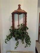 Entryway Cabinet, Lamp, Mirror and Wall Planter