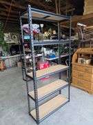 Set of Two Industrial-Style Steel Shelving Units