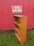 Wooden Bookcase with Three Shelves