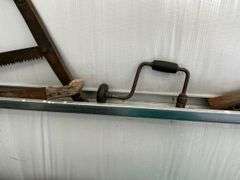 Mixed Lot of Tools, Hitch, and Sign