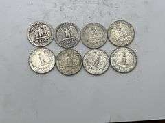 Silver Washington Quarters (1934-1964) - Lot of 8