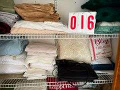 Assorted Household Linens and Pillows