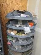 Spiral Rotating Storage Unit with Assorted Nails, Screws and Hardware