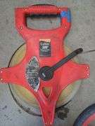Lot of Measuring Tools: Lufkin 300' Tape Measure, Irwin Straight-Line, and Measuring Wheel