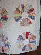 Handmade Patchwork Quilt with Floral Design