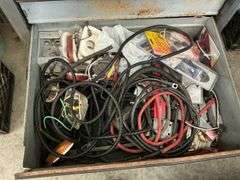 Rolling Tool Cabinet with Electrical Parts and Supplies