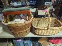 Collection of Baskets and Footstool