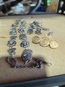 Sterling Silver Jewelry Set with Floral Motifs