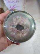 Glass Paperweight with "God Bless Our Home" Inscription
