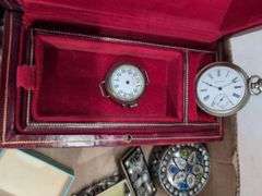 Mixed Lot: Decorative Boxes, Musical Prayer Box, Pocket Watches & More