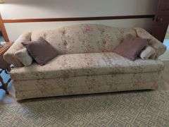 Charles Custom Furniture Floral Sofa and Wingback Chair Set