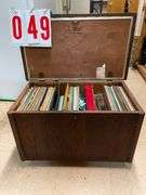 Lane Cedar Chest with Large Collection of Vinyl Records