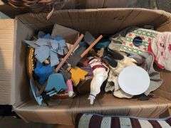 Mixed Box Lot: Home Goods, Decor, & Vintage Magnavox Speaker