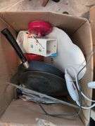 Mixed Box Lot: Home Goods, Decor, & Vintage Magnavox Speaker