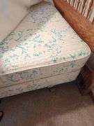 Oak Bedroom Set: Bed, Dresser, Mirror, and Nightstand
