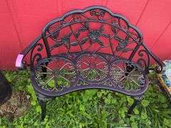 Decorative Metal Outdoor Bench