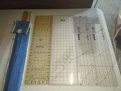 Sewing and Craft Supplies - Rulers and Fabric