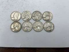 Group of Washington Silver Quarters (Eight)