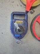 Lot of Measuring Tools: Lufkin 300' Tape Measure, Irwin Straight-Line, and Measuring Wheel