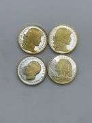 Four 999 Fine Silver .25 Troy Oz Coins - Commemorative "Friend, Mother, Father"