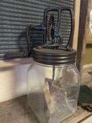 Collection of Early Household Items: Washboard, Butter Churn, Clock, and More