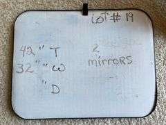 Lot of Two Mirrors: One Gold Framed and One White