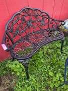 Decorative Metal Outdoor Bench