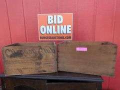 Clicquot Club Beverage Wooden Crates - Pair