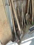 Large Metal Tank and Assorted Garden Tools