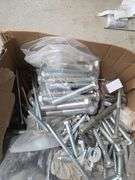 Box Lot of Assorted Bolts, Screws, and Hardware