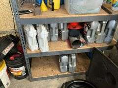 Garage Shelf with Auto Supplies