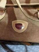 Gucci Brown Suede Leather Shoulder Bag
